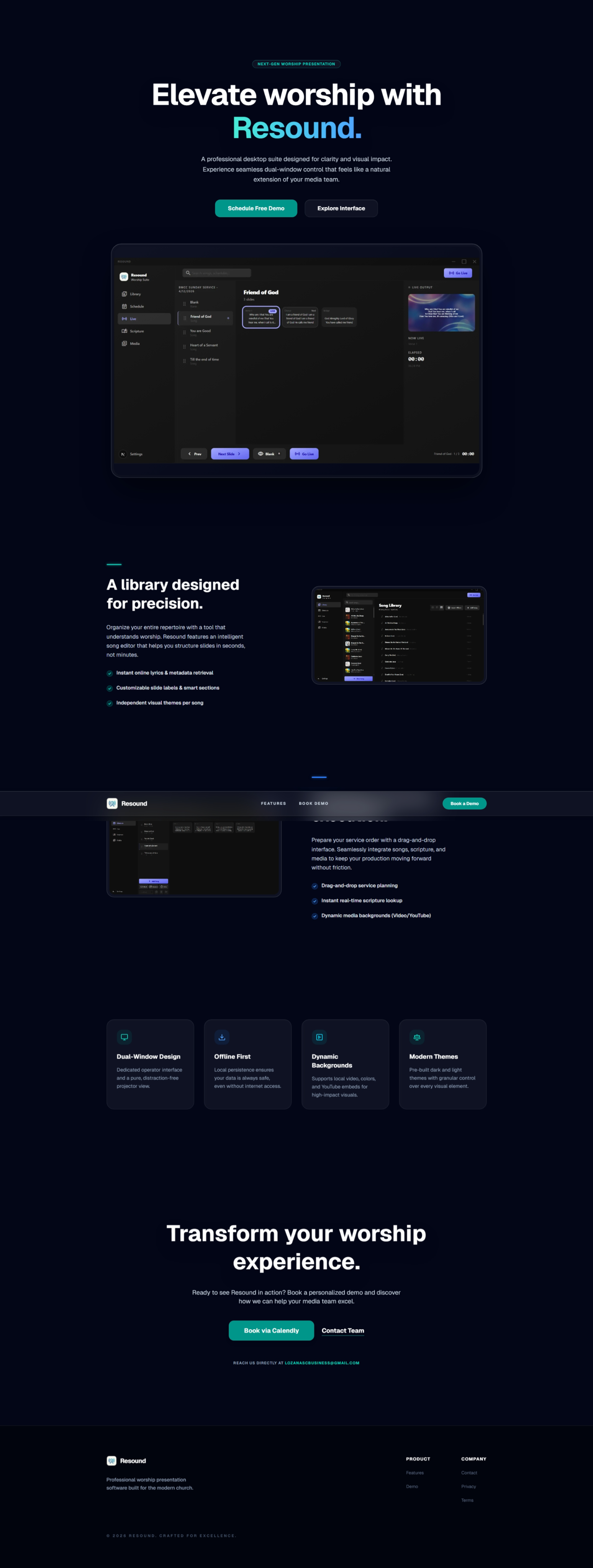 Resound - Landing Page screenshot 1